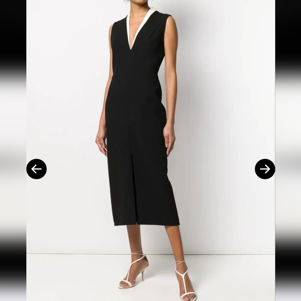Victoria Beckham $1770 Tuxedo Style Midi Style
